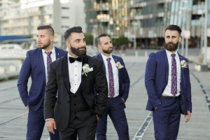 Dockland city wedding photos